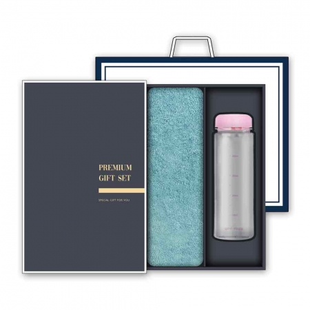 송월 프리미엄 선물세트(향균 타올 170g 1매 + 마이보틀 500ml 1개) #2