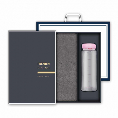 송월 프리미엄 선물세트 (헤비무지 타올 1매 + 마이보틀 500ml 1개) #2