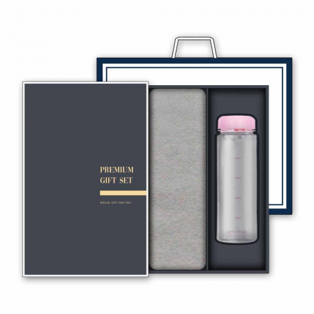 송월 프리미엄 선물세트 (뉴컬러 무지 타올 1매 + 마이보틀 500ml 1개) #2