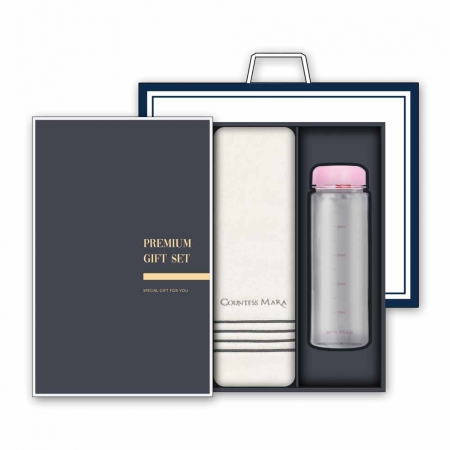 송월 프리미엄 선물세트 (CM 포라인40 타올 1매 + 마이보틀 500ml 1개) #2