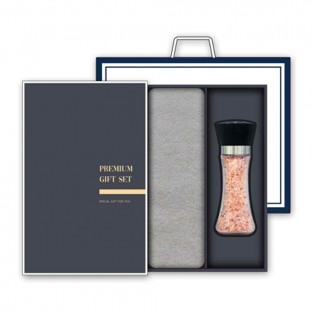 송월 프리미엄 선물세트 (뉴컬러 무지 타올 1매 + 핑크솔트 200g 1개) #2