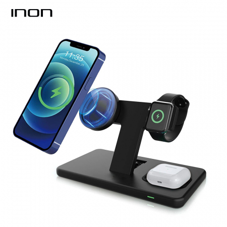 [무선충전기] 아이논 맥세이프 마그네틱 3in1 고속 무선충전기 IN- MSWC010 #3