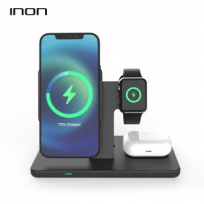 [무선충전기] 아이논 맥세이프 마그네틱 3in1 고속 무선충전기 IN- MSWC010