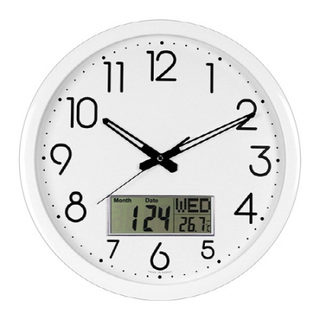 국대 무소음 디지털 카렌다 온도 벽시계 350 #2