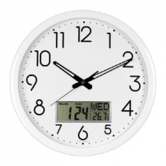 국대 무소음 디지털 카렌다 온도 벽시계 350