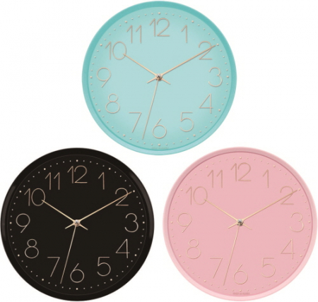 무소음 세련 벽시계 ( 파스텔 ) 280 #2