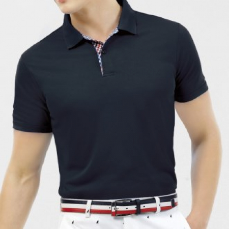 매직 에어로쿨 체크 베이직 반팔 카라 티셔츠 #3