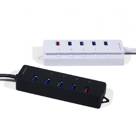 유니콘 RH-5000S 개별 스위치 4포트 USB 3.0 허브 및 충전 전용 1포트 #4