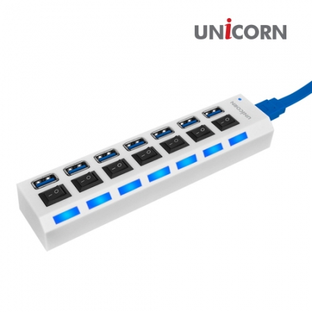 유니콘 XH-Q5 개별 스위치 7포트 USB 3.0 허브 #4