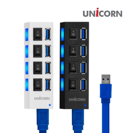 유니콘 XH-Q4 개별 스위치 4포트 USB 3.0 허브 #2