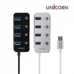 TH-4000S 유니콘 개별 스위치 4포트 USB 3.0 허브