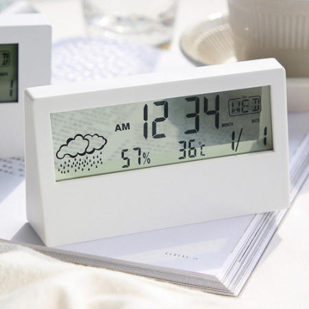EL 탁상용 야광 라이트 온습도계 탁상시계 CBH327 #2