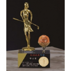 금속 크리스탈 골프트로피 43