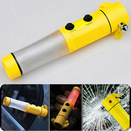 옐로우 경광등 손전등 망치 안전벨트 비상용 #2