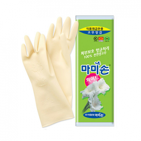 마미손 화이트 고무장갑 (대형/중형/소형) #2