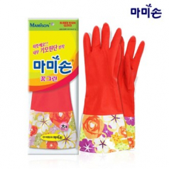 마미손 꽃그린 기모 고무장갑 (대형)