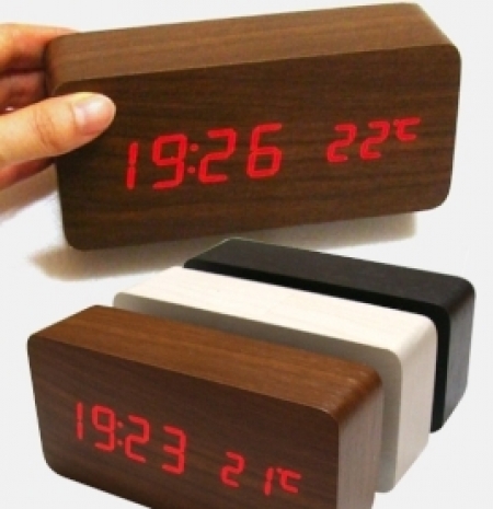 우드LED 탁상시계 온도계(15*6.5*4) (무소음) #2