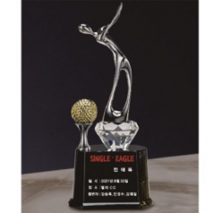 금속 크리스탈 골프트로피 52