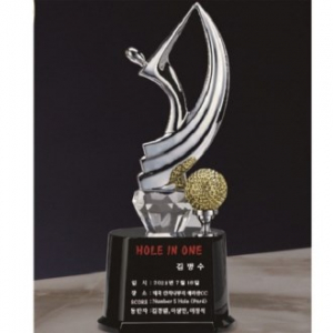 금속 크리스탈 실버 골프트로피 58