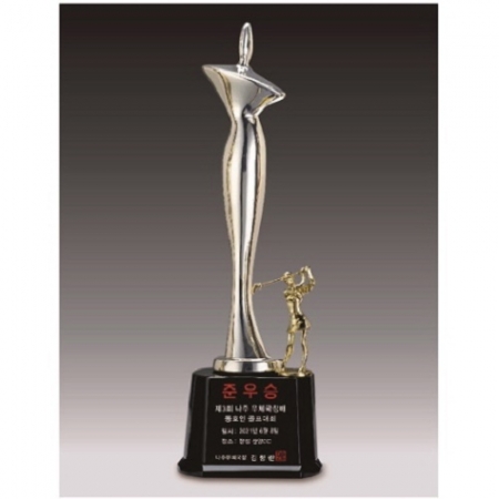금속 크리스탈 실버 휴먼 골프트로피 61 #2