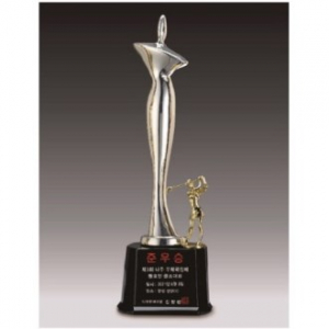 금속 크리스탈 실버 휴먼 골프트로피 61