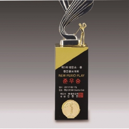 금속크리스탈 실버 세계지도 골프트로피 67 #4