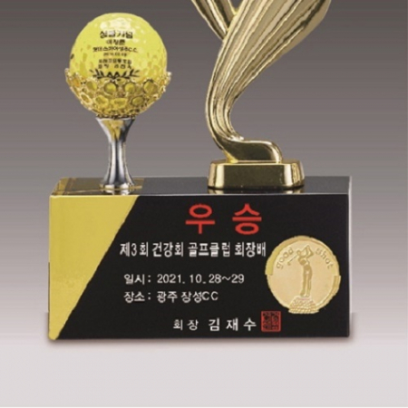 금속크리스탈 골드 세계지도 골프트로피 69 #4