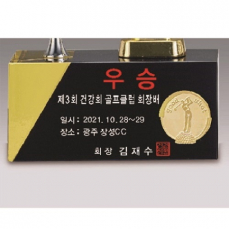 금속크리스탈 골드 세계지도 골프트로피 69 #5