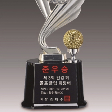 금속크리스탈 실버 세계지도 골프트로피 70 #4