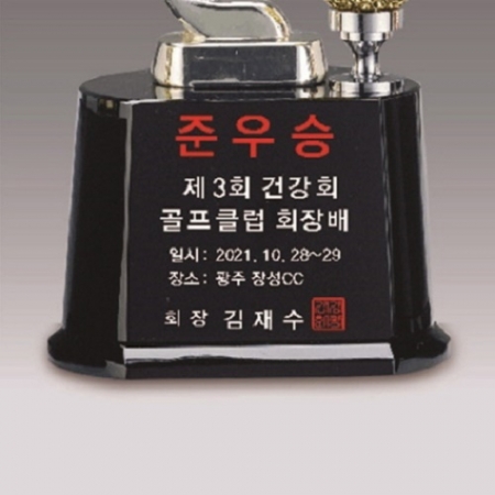 금속크리스탈 실버 세계지도 골프트로피 70 #5