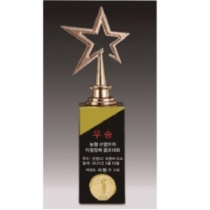 금속크리스탈 브론즈 별 골프트로피 72