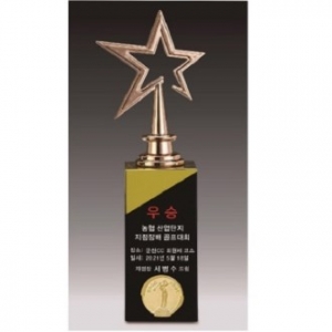 금속크리스탈 브론즈 별 골프트로피 72