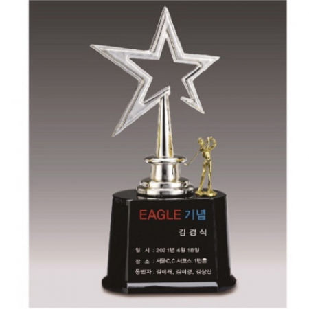 금속크리스탈 실버 별 골프트로피 74 #5