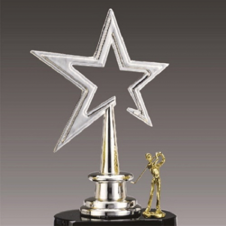 금속크리스탈 실버 별 골프트로피 74 #3