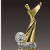 작은이미지: 금색 골프모션 크리스탈 트로피 #3