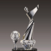 작은이미지: 은색 골프모션 크리스탈 트로피 #3