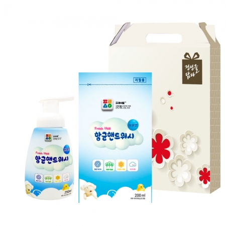 프레시웰 항균 핸드 워시 용기, 리필 2종 세트 #2