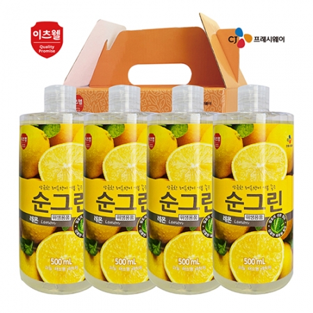 CJ 순그린 레몬 4종 세트 500ml (캡형) #4
