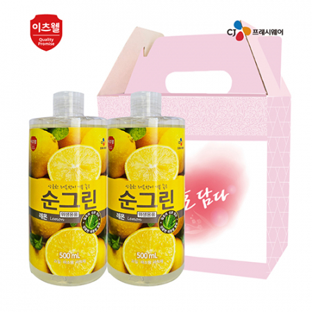 CJ 순그린 레몬 주방세제 2종 세트 500ml (캡형) #5