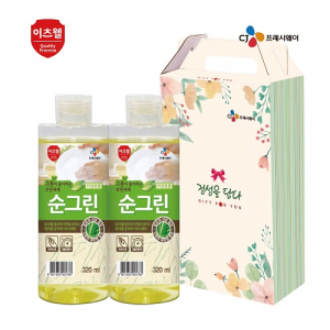 CJ 이츠웰 순그린 주방세제 용기 2종 320ml
