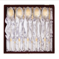 순금 건강 수저 실버 5P