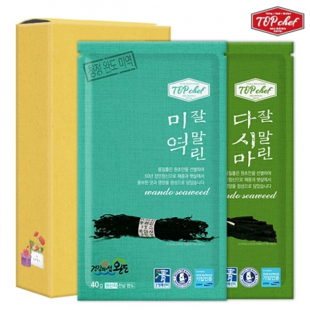 탑셰프 잘말린 미역 40g / 다시마 50g  2종 #2