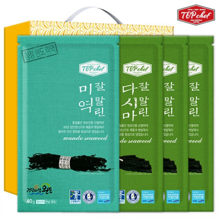 탑셰프 잘말린 미역 40g 다시마 50g 3P 4종 #2
