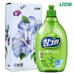 CJ 라이온 참그린 녹차 주방세제 용기 500g 1P