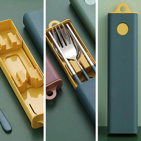 휴대용 수저 3종 세트 (포크 포함) #4