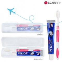 페리오 여행용칫솔 치약 2P (PP / 투명 / 종이 케이스 무)