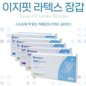 메디컴 이지핏 라텍스 장갑 100매