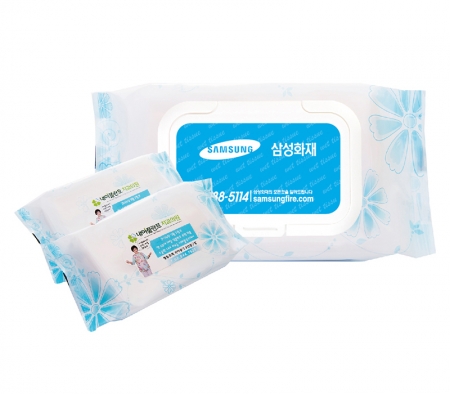 뉴행복 코스모스 블루 60매 캡형  물티슈 #2