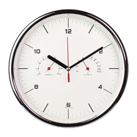 온습도 크롬 벽시계 250 #3