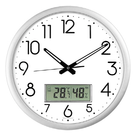국대 무소음 디지털온습도 로즈/실버벽시계 #2